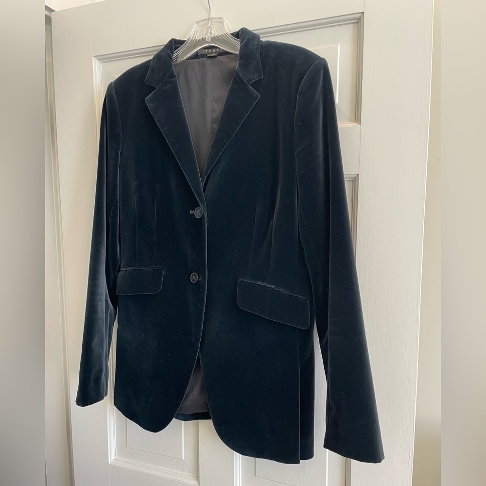 Theory Blue Velvet Blazer